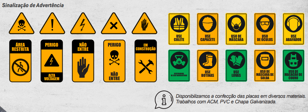 Placas de segurança